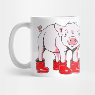 Pig in Wellies Mug